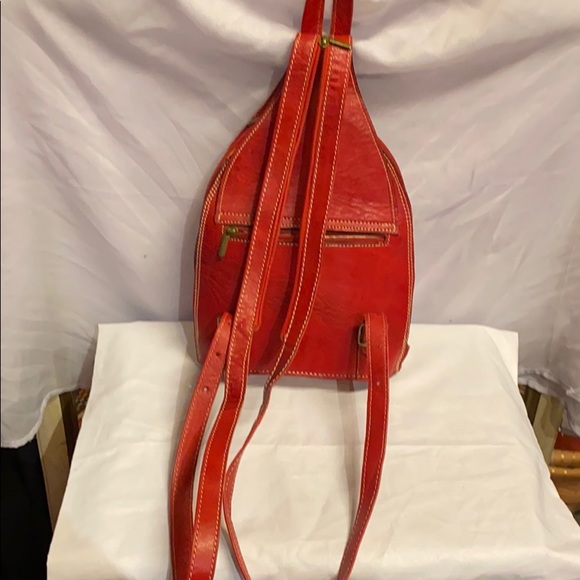 Moroccan Leather Crossbody Backpack - Picture 6 of 13